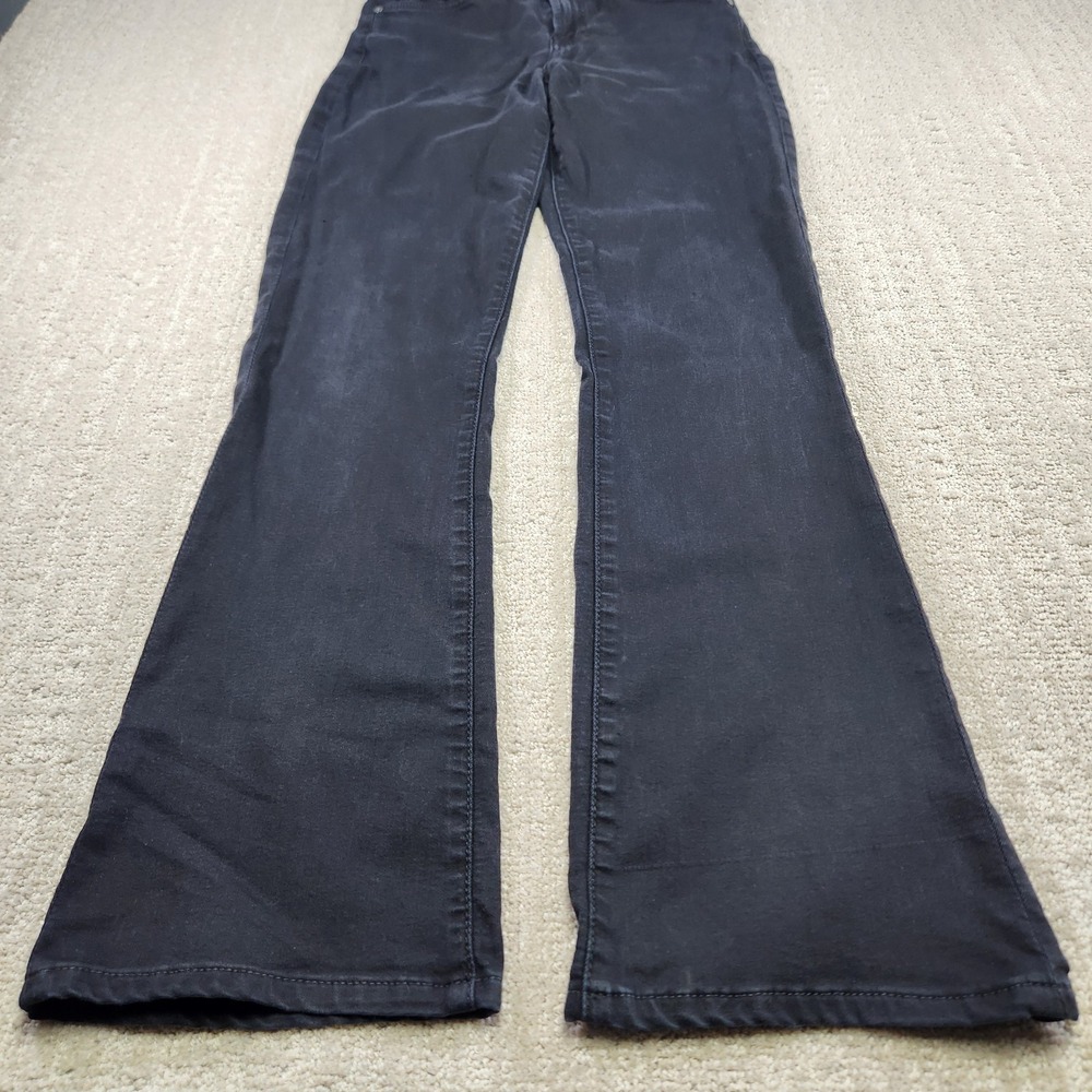 7 For All Mankind Jeans Women 27 Boot Cut Flare Black Cowgirl Rodeo Western Boho